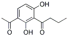 Acetyl hydroxy butyryl phenol Struktur