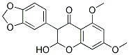 3-(1,3-BENZODIOXOL-5-YL)-2-HYDROXY-5,7-DIMETHOXY-4-CHROMANONE Struktur