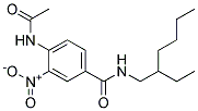 4-ACETAMIDO-N-(2-ETHYLHEXYL)-3-NITROBENZAMIDE Struktur