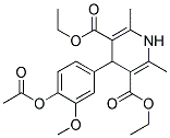 DIETHYL4-(4-ACETOXY-3-METHOXYPHENYL)-2,6-DIMETHYL-1,4-DIHYDRO-3,5-PYRIDINEDICARBOXYLATE Struktur