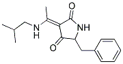 L-2-BENZYL-4-(1-(ISOBUTYLAMINO)ETHYLIDENE)-3,5-PYRROLIDINEDIONE Struktur