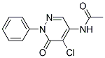 N-(5-CHLORO-6-OXO-1-PHENYL-1,6-DIHYDRO-4-PYRIDAZINYL)ACETAMIDE Struktur