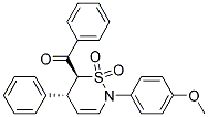 TRANS-6-BENZOYL-2-(P-METHOXYPHENYL)-5-PHENYL-5,6-DIHYDRO-2H-1,2-THIAZINE1,1-DIOXIDE Struktur