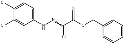 Benzyl2-chloro-2-[2-(3,4-dichlorophenyl)hydrazono]acetate Struktur