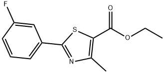 Ethyl2-(3-Fluorophenyl)-4-methylthiazole-5-carboxylate Struktur