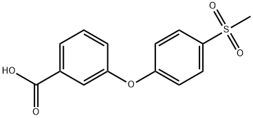 3-[(4-Methylsulfonyl)phenoxy]benzoicacid Struktur