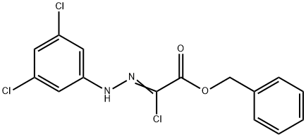 Benzyl2-chloro-2-[2-(3,5-dichlorophenyl)hydrazono]acetate Struktur