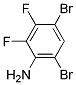 4,6-Dibromo-2,3-difluoroaniline Struktur