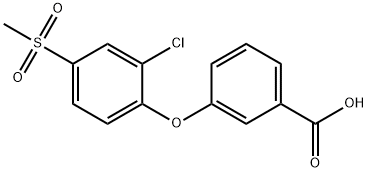 3-[(2-Chloro-4-methylsulfonyl)phenoxy]benzoicacid Struktur