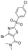 4-Bromo-2-(4-chlorophenylsulfonyl)thiazole-5-carboxylicaciddimethylamide Struktur