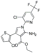 Ethyl 2-amino-4-(3-chloro-2-thienyl)-1-(3-chloro-5-(trifluoromethyl)-2-pyridinyl)-1H-pyrrole-3-carboxylate Struktur