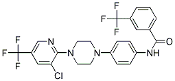 N-(4-(4-(3-Chloro-5-(trifluoromethyl)-2-pyridinyl)piperazino)phenyl)-3-(trifluoromethyl)benzenecarboxamide Struktur