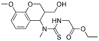 Ethyl 2-(([[3-(hydroxymethyl)-8-methoxy-3,4-dihydro-2H-chromen-4-yl](methyl)amino]carbothioyl)amino)acetate Struktur