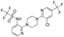 N-(2-(4-(3-Chloro-5-(trifluoromethyl)-2-pyridinyl)piperazino)-3-pyridinyl)(trifluoro)methanesulfonamide Struktur