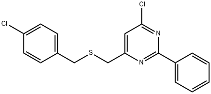 4-CHLOROBENZYL (6-CHLORO-2-PHENYL-4-PYRIMIDINYL)METHYL SULFIDE Struktur