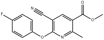 METHYL 5-CYANO-6-(4-FLUOROPHENOXY)-2-METHYLNICOTINATE Struktur