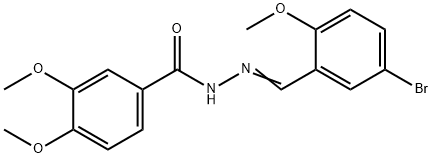 N'-[(5-BROMO-2-METHOXYPHENYL)METHYLENE]-3,4-DIMETHOXYBENZENECARBOHYDRAZIDE Struktur