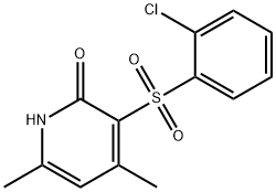 3-[(2-CHLOROPHENYL)SULFONYL]-4,6-DIMETHYL-2(1H)-PYRIDINONE Struktur