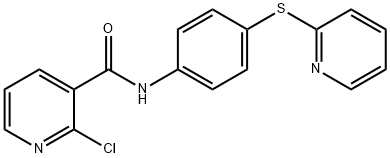 (2-CHLORO(3-PYRIDYL))-N-(4-(2-PYRIDYLTHIO)PHENYL)FORMAMIDE Struktur