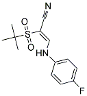 2-((TERT-BUTYL)SULFONYL)-3-((4-FLUOROPHENYL)AMINO)PROP-2-ENENITRILE