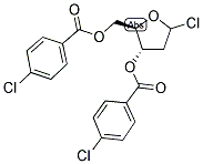 1-CHLORO-3,5-DI-(P-CHLOROBENZOYL)-2-DEOXY-D-RIBOSE Struktur