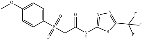 2-[(4-METHOXYPHENYL)SULFONYL]-N-[5-(TRIFLUOROMETHYL)-1,3,4-THIADIAZOL-2-YL]ACETAMIDE Struktur