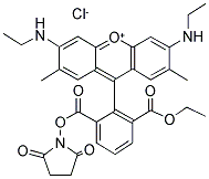 6-CARBOXYRHODAMINE 6G, SUCCINIMIDYL ESTER Struktur