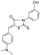 (5Z)-5-[4-(DIMETHYLAMINO)BENZYLIDENE]-3-(3-HYDROXYPHENYL)-2-THIOXO-1,3-THIAZOLIDIN-4-ONE Struktur