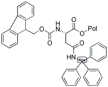 FMOC-L-ASN(TRT)-PEG-PS Struktur