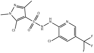 5-CHLORO-N'-[3-CHLORO-5-(TRIFLUOROMETHYL)-2-PYRIDINYL]-1,3-DIMETHYL-1H-PYRAZOLE-4-SULFONOHYDRAZIDE Struktur