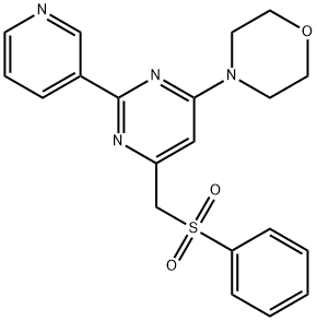 4-[6-[(PHENYLSULFONYL)METHYL]-2-(3-PYRIDINYL)-4-PYRIMIDINYL]MORPHOLINE Struktur
