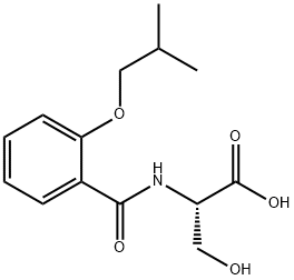 3-HYDROXY-2-(2-ISOBUTOXY-BENZOYLAMINO)-PROPIONIC ACID Struktur