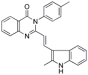 (E)-2-(2-(2-METHYL-1H-INDOL-3-YL)VINYL)-3-P-TOLYLQUINAZOLIN-4(3H)-ONE Struktur