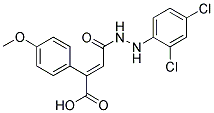 4-[2-(2,4-DICHLOROPHENYL)HYDRAZINO]-2-(4-METHOXYPHENYL)-4-OXO-2-BUTENOIC ACID Struktur