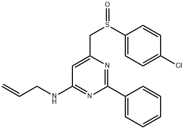 N-ALLYL-6-([(4-CHLOROPHENYL)SULFINYL]METHYL)-2-PHENYL-4-PYRIMIDINAMINE Struktur