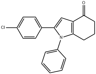 2-(4-CHLOROPHENYL)-1-PHENYL-1,5,6,7-TETRAHYDRO-4H-INDOL-4-ONE Struktur