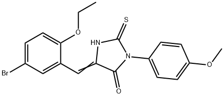 5-[(5-BROMO-2-ETHOXYPHENYL)METHYLENE]-3-(4-METHOXYPHENYL)-2-THIOXOTETRAHYDRO-4H-IMIDAZOL-4-ONE Struktur