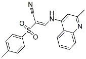 3-((2-METHYL(4-QUINOLYL))AMINO)-2-((4-METHYLPHENYL)SULFONYL)PROP-2-ENENITRILE Struktur