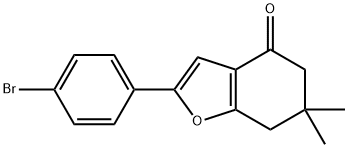 2-(4-BROMOPHENYL)-6,6-DIMETHYL-5,6,7-TRIHYDROOXAINDEN-4-ONE Struktur