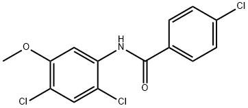 4-CHLORO-N-(2,4-DICHLORO-5-METHOXYPHENYL)BENZENECARBOXAMIDE Struktur