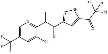 2-[3-CHLORO-5-(TRIFLUOROMETHYL)-2-PYRIDINYL]-1-[5-(2,2,2-TRICHLOROACETYL)-1H-PYRROL-3-YL]-1-PROPANONE Struktur