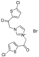 1-(5-CHLORO-2-THIENYL)-2-(1-[2-(5-CHLORO-2-THIENYL)-2-OXOETHYL]-1H-IMIDAZOL-3-IUM-3-YL)ETHAN-1-ONE BROMIDE Struktur