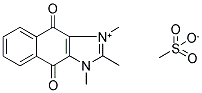 1,2,3-TRIMETHYL-4,9-DIOXO-4,9-DIHYDRO-3H-NAPHTHO[2,3-D]IMIDAZOL-1-IUM METHANESULFONATE Struktur