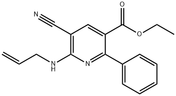 ETHYL 6-(ALLYLAMINO)-5-CYANO-2-PHENYLNICOTINATE Struktur