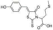 2-[(5Z)-5-(4-HYDROXYBENZYLIDENE)-4-OXO-2-THIOXO-1,3-THIAZOLIDIN-3-YL]-4-(METHYLTHIO)BUTANOIC ACID Struktur