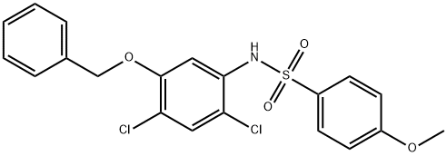 N-[5-(BENZYLOXY)-2,4-DICHLOROPHENYL]-4-METHOXYBENZENESULFONAMIDE Struktur