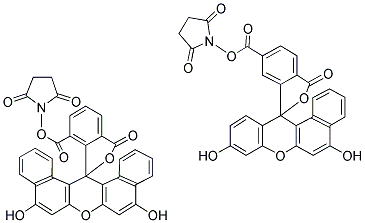 5-(AND-6)-CARBOXYNAPHTHOFLUORESCEIN, SUCCINIMIDYL ESTER Struktur