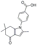 4-(2,6,6-TRIMETHYL-4-OXO-5,6,7-TRIHYDROINDOLYL)BENZOIC ACID Struktur