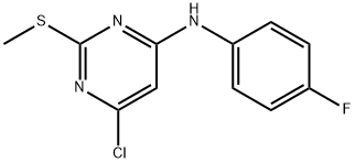 6-CHLORO-N-(4-FLUOROPHENYL)-2-(METHYLSULFANYL)-4-PYRIMIDINAMINE Struktur