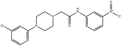 2-[4-(3-CHLOROPHENYL)PIPERAZINO]-N-(3-NITROPHENYL)ACETAMIDE Struktur